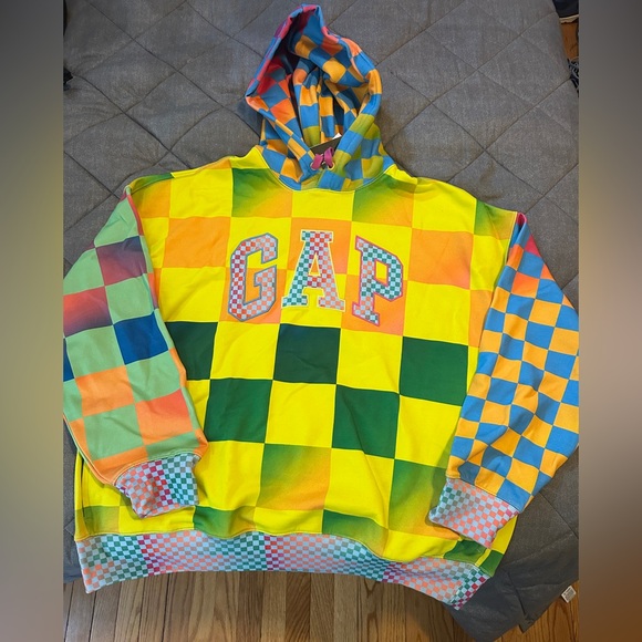 GAP Tops - GAP Multicolor Checkered Hoodie by Bruce Glen